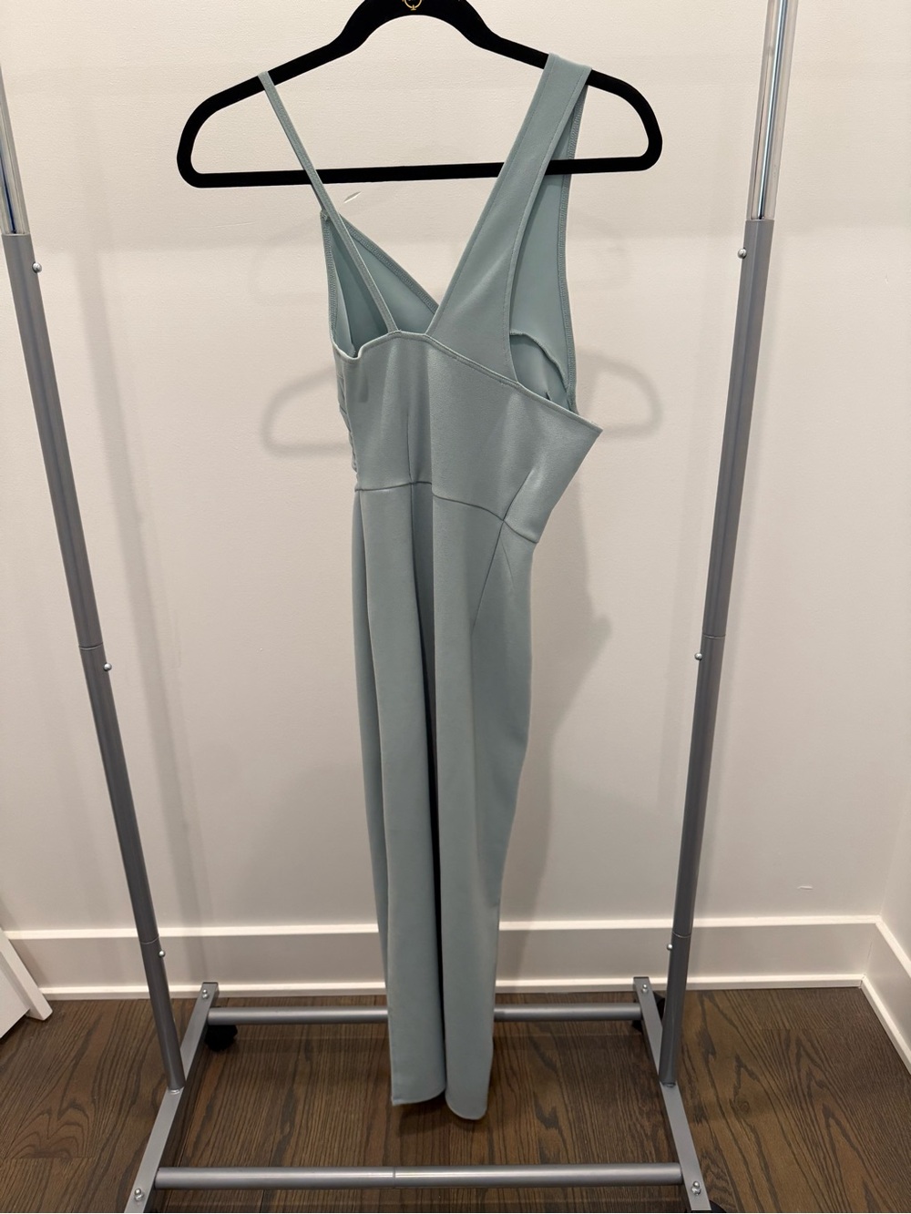 Abercrombie & Fitch Light Blue Asymmetrical Bodycon Midi Dress Size XS - Picture 9 of 12